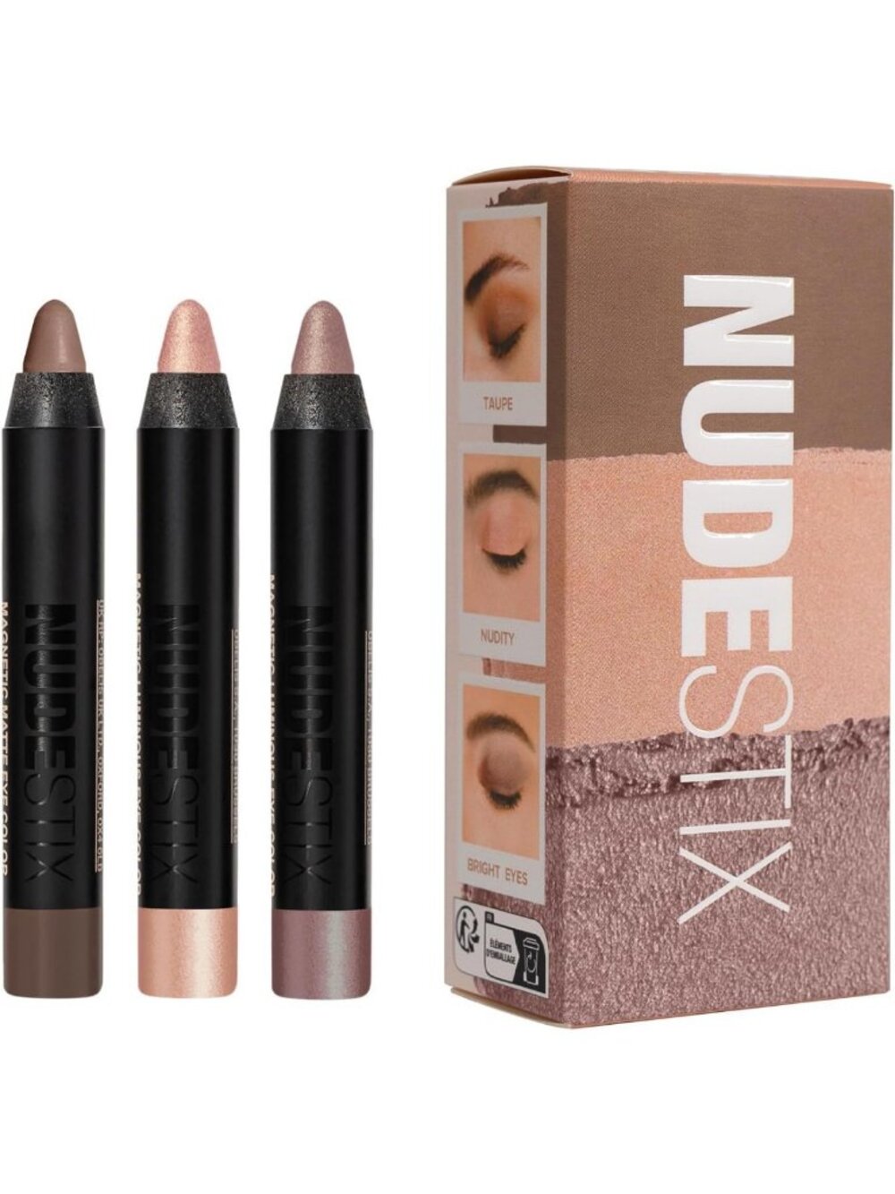 Bright Nude Eyes Mini Kit - 3-Piece Cream Eyeshadow Pencils | Long-Wear Vegan